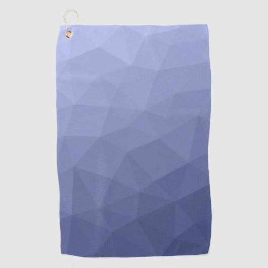 Gray Blue gradient geometric mesh pattern ゴルフタオル (正面)