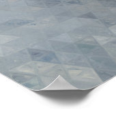 Gray & Blue Mosaic Marble Tiles ポスター (角)