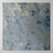 Gray & Blue Mosaic Marble Tiles ポスター (正面)