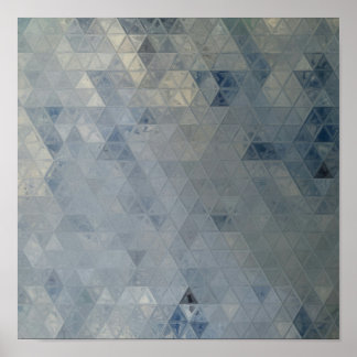Gray & Blue Mosaic Marble Tiles ポスター