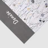 Gray Blue Wildflower Watercolor 薄葉紙 (詳細)