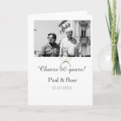 Gray bow cheers to 60 years anniversary wedding  カード (正面)