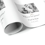 Gray bow cheers to 60 years anniversary wedding  ラッピングペーパー (ロールコーナー)