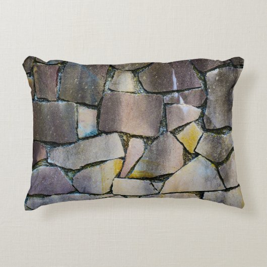 Gray brick wall アクセントクッション (正面)