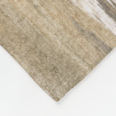Gray brown lines abstract painting art フリースブランケット (角)
