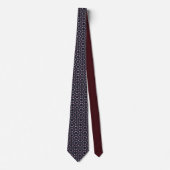 Gray Burgundy and Blue Floral Neck Tie ネクタイ (正面)