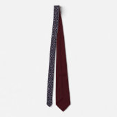 Gray Burgundy and Blue Floral Neck Tie ネクタイ (裏面)