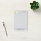 Gray Business Logo Branding Minimal letterhead ポストイット (オフィス)
