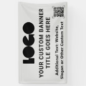 Gray Business Logo Company QR code Outdoor 3'x5' 横断幕 (縦)