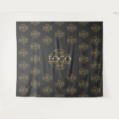 Gray Business Logo Step & Repeat Backdrop Banner タペストリー (正面(横))