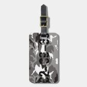 Gray camouflage pattern ラゲッジタグ (正面縦)