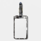 Gray camouflage pattern ラゲッジタグ (裏面縦)