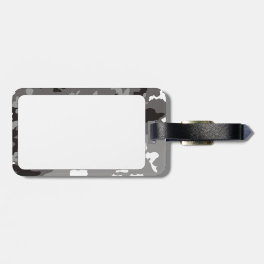 Gray camouflage pattern ラゲッジタグ (裏面横)