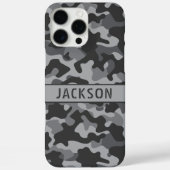 Gray Camouflage Personalized Case-Mate iPhoneケース (裏面)