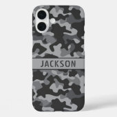 Gray Camouflage Personalized Case-Mate iPhoneケース (裏面)