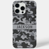 Gray Camouflage Personalized Case-Mate iPhoneケース (裏面)