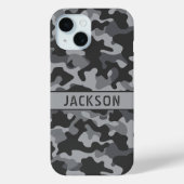 Gray Camouflage Personalized Case-Mate iPhoneケース (裏面)