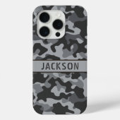 Gray Camouflage Personalized Case-Mate iPhoneケース (裏面)
