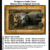 Gray Cat in Ornate Steampunk Stye DZ8 Decoupage  薄葉紙