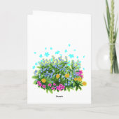 Gray Cat in the Flower Garden カード (裏面)