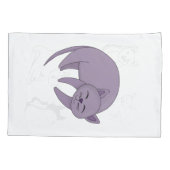 Gray Cat Sleeping and Kitten Doodles Duvet Cover 枕カバー (裏面)