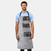 Gray cement wall エプロン (着用した状態)