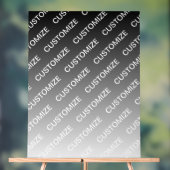 Gray (changeable color) Ombre & Text Pattern アクリルサイン (ニュートラル)