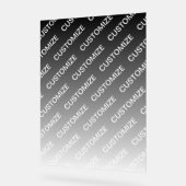 Gray (changeable color) Ombre & Text Pattern アクリルサイン (傾斜)