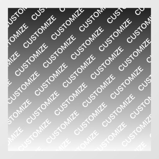 Gray (changeable color) Ombre & Text Pattern ウィンドウサイン (シート)