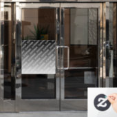 Gray (changeable color) Ombre & Text Pattern ウィンドウサイン (オフィスドア)