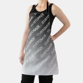 Gray (changeable color) Ombre & Text Pattern エプロン (インサイチュ)