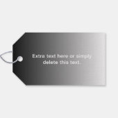 Gray (changeable color) Ombre & Text Pattern ギフトタグ (裏面横)