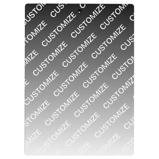 Gray (changeable color) Ombre & Text Pattern クリップボード (裏面)