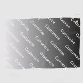 Gray (changeable color) Ombre & Text Pattern ゴルフタオル (横)