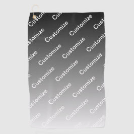 Gray (changeable color) Ombre & Text Pattern ゴルフタオル
