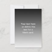 Gray (changeable color) Ombre & Text Pattern サンキューカード (裏面)