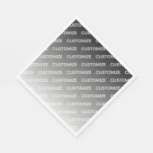 Gray (changeable color) Ombre & Text Pattern スタンダードランチョンナプキン (角)