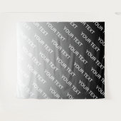 Gray (changeable color) Ombre & Text Pattern タペストリー (正面(横))