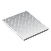 Gray (changeable color) Ombre & Text Pattern ノートパッド (アングル)