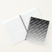 Gray (changeable color) Ombre & Text Pattern ノートブック (内部)