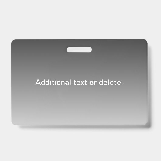 Gray (changeable color) Ombre & Text Pattern バッジ (裏面)