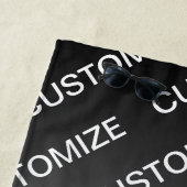 Gray (changeable color) Ombre & Text Pattern ビーチタオル (インサイチュ)