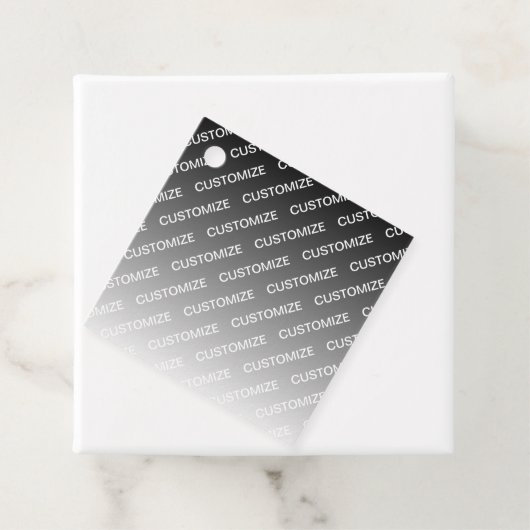 Gray (changeable color) Ombre & Text Pattern フェイバータグ (インサイチュ)