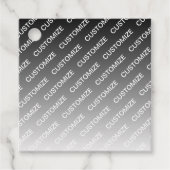 Gray (changeable color) Ombre & Text Pattern フェイバータグ (正面)