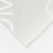 Gray (changeable color) Ombre & Text Pattern フリースブランケット (角)