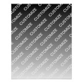 Gray (changeable color) Ombre & Text Pattern ポスター (正面)