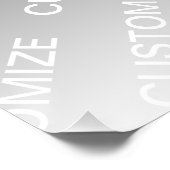 Gray (changeable color) Ombre & Text Pattern ポスター (コーナー)