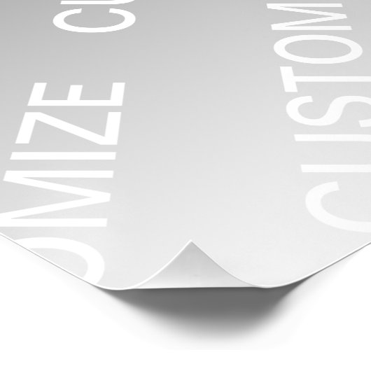 Gray (changeable color) Ombre & Text Pattern ポスター (コーナー)