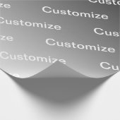 Gray (changeable color) Ombre & Text Pattern ラッピングペーパー (角)