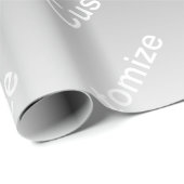Gray (changeable color) Ombre & Text Pattern ラッピングペーパー (ロールコーナー)